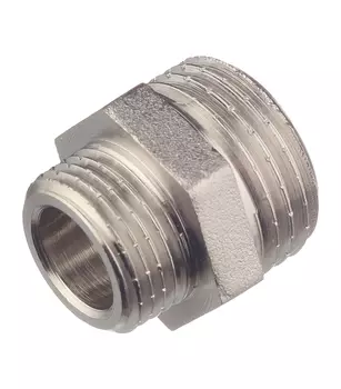 Ниппель переходной Valtec 1/2 НР(ш) х 3/8 НР(ш) латунный (VTr.580.N.0403)