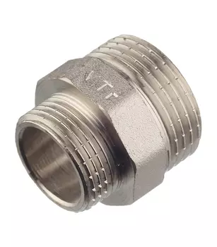 Ниппель переходной Valtec 1 НР(ш) х 3/4 НР(ш) латунный (VTr.580.N.0605)