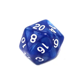 1шт прочные перламутровые игральные кости D20 акриловые 20-сторонние игральные кости для настольной игры