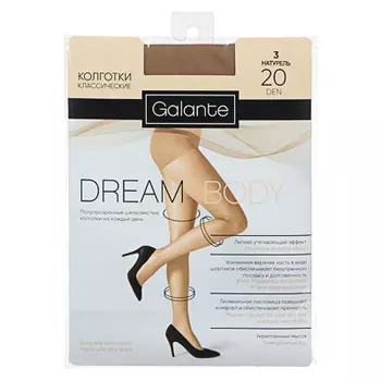 GALANTE Колготки 20 DEN с шортиками, 85% полиамид, 15% эластан, размер 1/2,3,4, цвет натурель