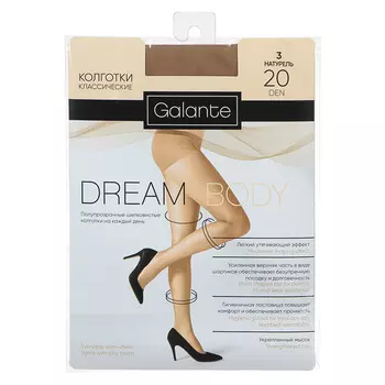 GALANTE Колготки 20 DEN с шортиками, 85% полиамид, 15% эластан, размер 1/2,3,4, цвет натурель