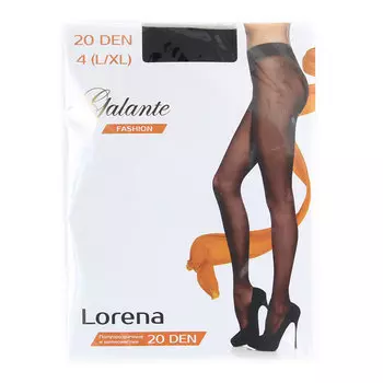 GALANTE Колготки капроновые женские 20 DEN, размер 4 (L/XL), цвет черный