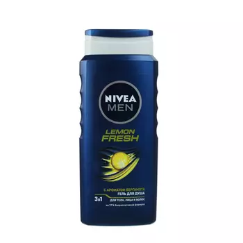 Гель для душа и шампунь NIVEA Men Fresh 3 в 1, 400 мл