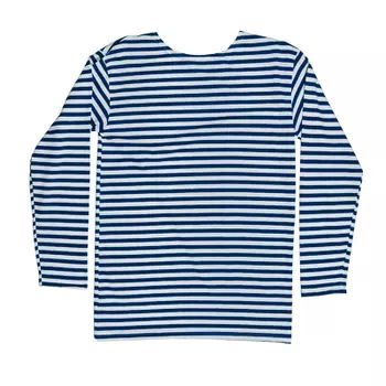 Фуфайка-тельняшка мужская трикотаж. 80% хлопок 20% п/э с полосками белого и голубого цвета р-р 48-58