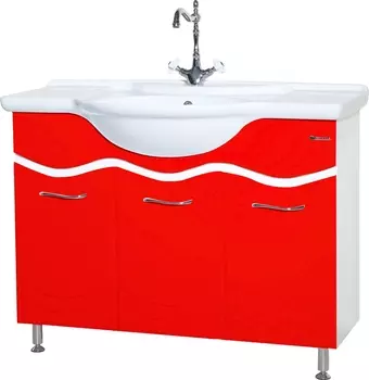 Тумба под раковину Bellezza Мари 105 белая, красная