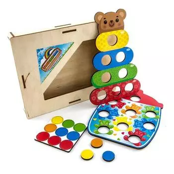 WoodLandToys Мозаика "Мишки и мармелад"