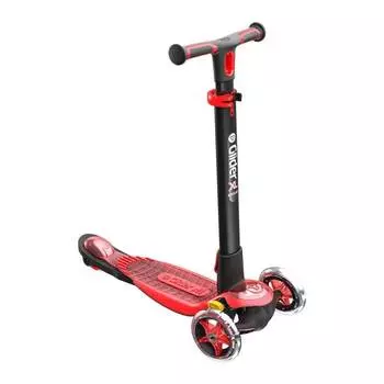 Yvolution Самокат Glider XL Deluxe, черно-красный