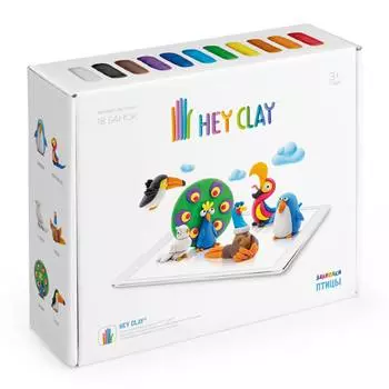 Залипаки HEY CLAY набор пластилина "Птицы"