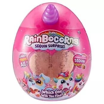 ZURU Игрушка плюш-сюрприз в яйце RainBocoRns - Фиолетовый рог, золото