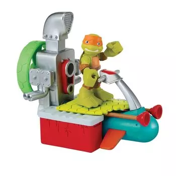 Turtles Фигурка Черепашки-ниндзя Майки с гидроциклом, серия Half Shell Hero