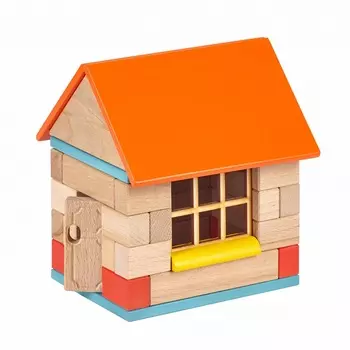 WOOD BLOCKS Конструктор деревянный с магнитами 2 в 1, 40 деталей