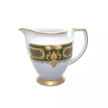 Молочник donna green gold (falkenporzellan) зеленый 11x6x9 см.