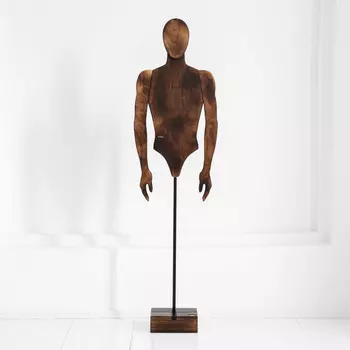 Манекен-вешалка костя в цвете жженой березы (archpole) коричневый 40x195x30 см.