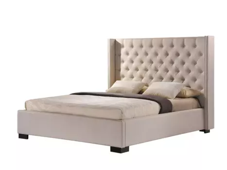 Мягкая кровать newport lux 160*200 (myfurnish) бежевый 188.0x137x216.0 см.