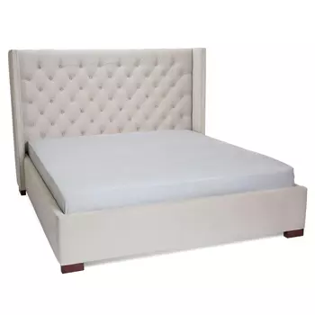 Мягкая кровать newport 160*200 (myfurnish) бежевый 186x160x219 см.