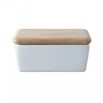 Маслёнка с крышкой dine (lsa international) белый 14x6x10 см.