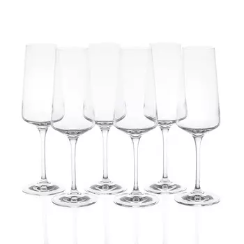 Набор фужеров calice aria flute 350мл (6 шт) (rcr) прозрачный 24x32 см.