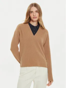 Пуловер свободного кроя Tommy Hilfiger, бежевый