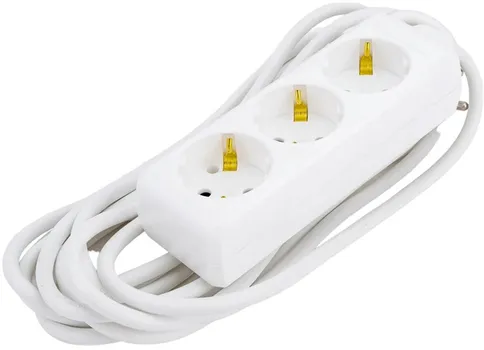 Удлинитель IEK WYP10-16-03-05-Z-N 3х5м с заземл. 16А IP20 У03 2P+PE 250В 3х1