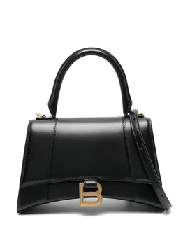 Маленькая сумка Hourglass с верхней ручкой BALENCIAGA, черный
