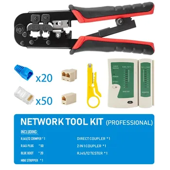 RJ45 Кримпер RJ11 RJ45 Обжимной инструмент Ethernet сетевой LAN кабельный кримпер резак стриппер для 6P 8P RJ11 RJ12 RJ45