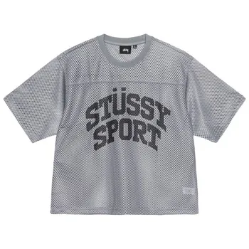Джерси Stussy Sport Jersey Silver, серебряный