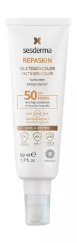 Солнцезащитное средство для лица с тонирующим эффектом Sesderma Repaskin Silk Touch Colour Facial Sunscreen SPF 50