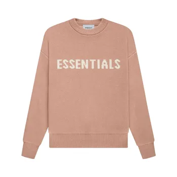 Детский вязаный пуловер Fear of God Essentials, цвет Матовый румянец