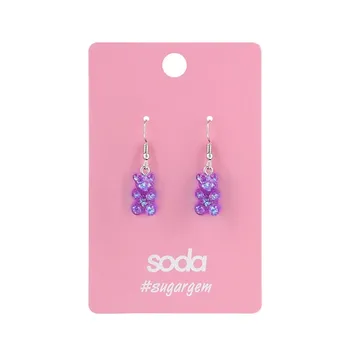 SODA Серьги PURPLE BEARS #sugargem