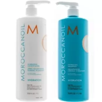 Moroccanoil - Набор "Увлажнение" для волос: кондиционер 1000 мл + шампунь 1000 мл