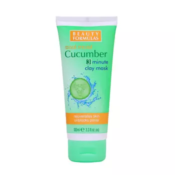 BEAUTY FORMULAS Маска огуречная с глиной на 3 минуты Cucumber 3 Minute Clay Mask