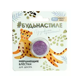 BEAUTY FOX Мелкие блёстки для декора ногтей «Будь на стиле», цвет фиолетовый