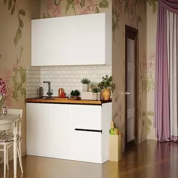 Кухонный гарнитур Gola str.2 W908 SM Egger белый базовый 1800х600х2260 мм