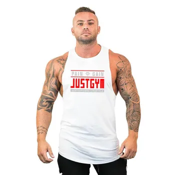 Muscleguys, новые хлопковые майки для спортзала, мужские майки без рукавов для мальчиков, одежда для бодибилдинга, майка для фитнеса, жилет для тренировок M чёрный