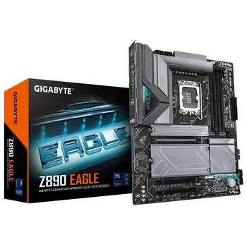 Материнская плата ATX GIGABYTE Z890 EAGLE (LGA1851, Z890, 4*DDR (5600), 4*SATA 6G RAID, 3*PCIe, 4*M.2, 5*USB 3.2, 4*USB 2.0, USB Type-C, DP)