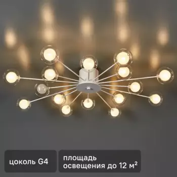 Люстра потолочная Celebrity 16 ламп 12 м цвет белый