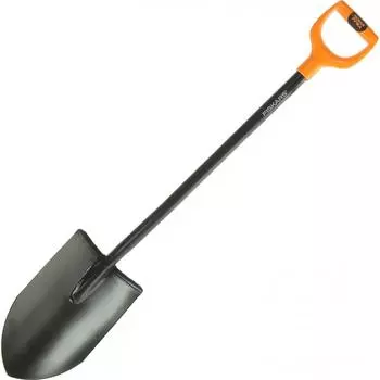 Лопата для земляных работ Fiskars SolidTM, 120 см сталь, с черенком