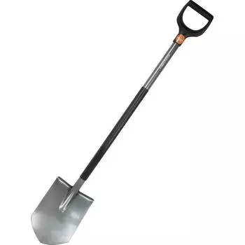 Лопата штыковая Fiskars Solid Prof 121 см сталь, с черенком