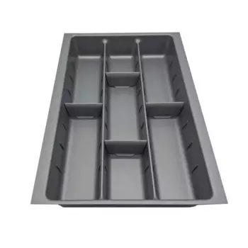 Лоток для столовых приборов Hettich Orga Tray 590IANL470KB400 30.6x7x46 см пластик цвет серый