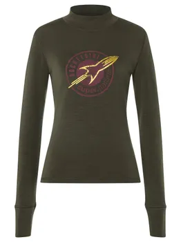 Лонгслив super.natural Merino, зеленый