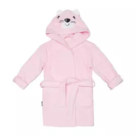 Халат Lucky Child Весёлое купание Котик розовый
