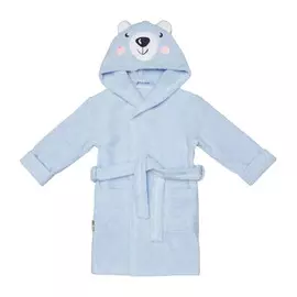 Халат Lucky Child Весёлое купание Мишка голубой