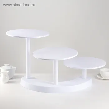 Подставка для кондитерских изделий, d=27.5 см, белая