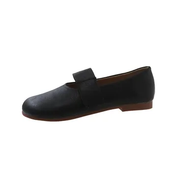 Fashion 2024 Ladies Summer Footwear Flat Shoes for Women Gothic Flats White Round Toe Cute Mary Jane with Stylish 35 хаки