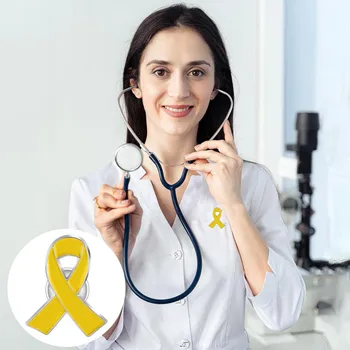 Универсальная октябрьская брошь, женская брошь с надписью «Grand Awareness», модные элегантные аксессуары, ленточная железная булавка на лацкан, октябрьская булавка, элегантная ленточная булавка на грудь One Size чёрный