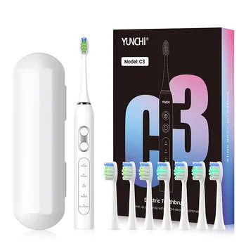 YUNCHI Зубная щетка Sonic Toothbrush C3 электрическая зубная щетка с 5 режимами 1 ручка 8 насадок 1 коробка