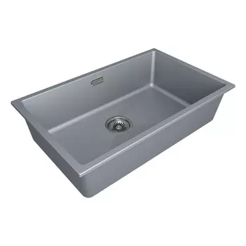 Мойка кухонная Paulmark LUMI 74UNI LU74-GRM 46х74 см, серый металлик