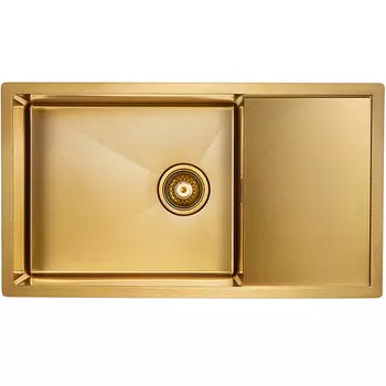 Мойка кухонная Paulmark Platte PM807844-BG 51 брашированное золото
