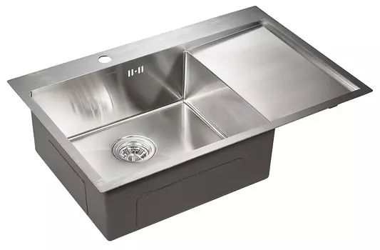 Мойка кухонная Paulmark Atlan PM217851-BSL 51 брашированная сталь
