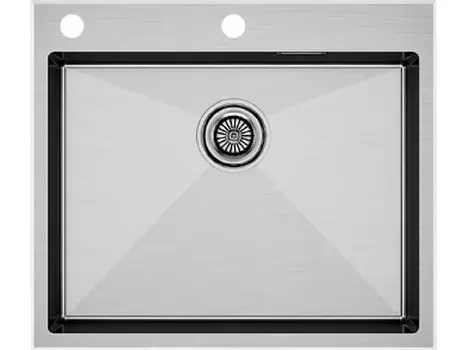 Мойка кухонная Paulmark BRIM-EDGE PM775951-BS 59х51 см, брашированная сталь